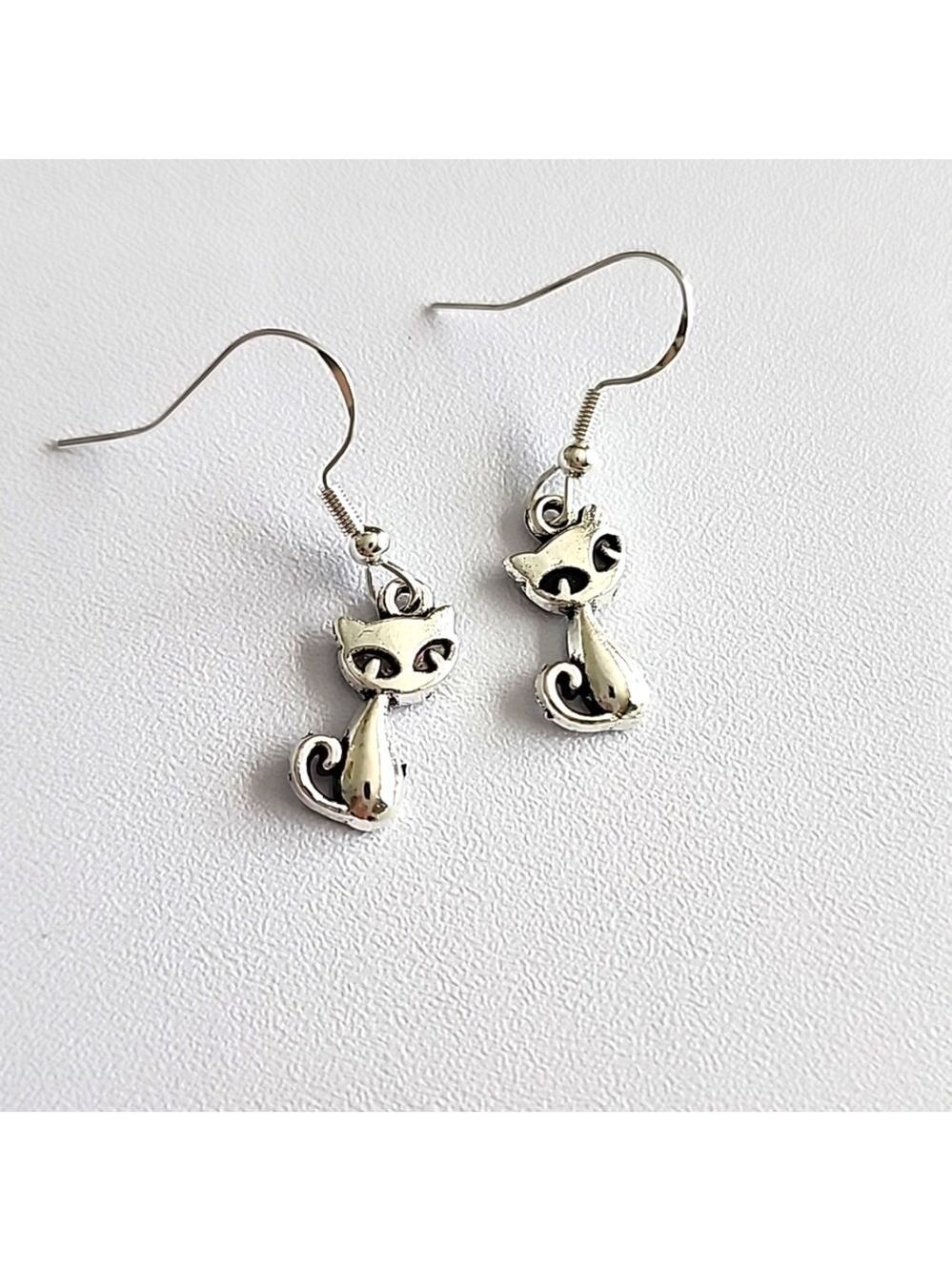 Siamese Cat Earrings 925S Posts ER